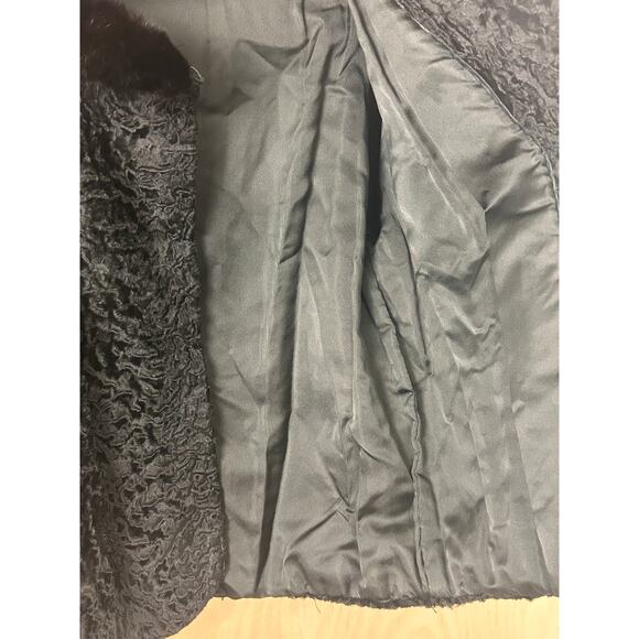 Tarlow Furs Baltimore Vintage Black Fur Jacket Mink Trim Monogrammed - Picture 13 of 14